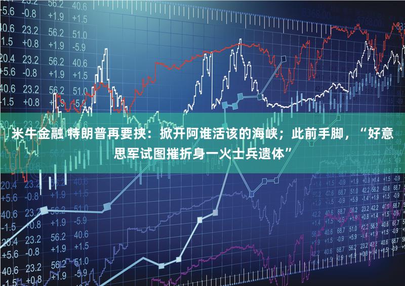 米牛金融 特朗普再要挟：掀开阿谁活该的海峡；此前手脚，“好意思军试图摧折身一火士兵遗体”