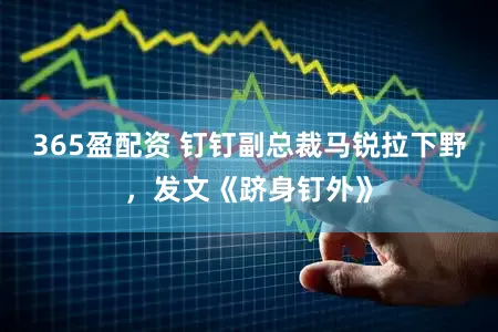 365盈配资 钉钉副总裁马锐拉下野，发文《跻身钉外》
